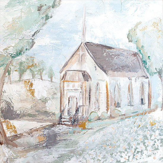Mackenzie Kissell MKA117 - MKA117 - Blessed House - 12x12 Religious, Church, Cottage/Country, Abstract, Watercolor, Spring, Landscape from Penny Lane