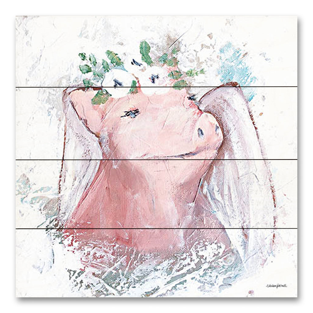 Mackenzie Kissell MKA124PAL - MKA124PAL - Pigs Fly - 12x12 Pig, Flowers, Flowers, Whimsical, Portrait, Floral Crown, Flying Pig from Penny Lane