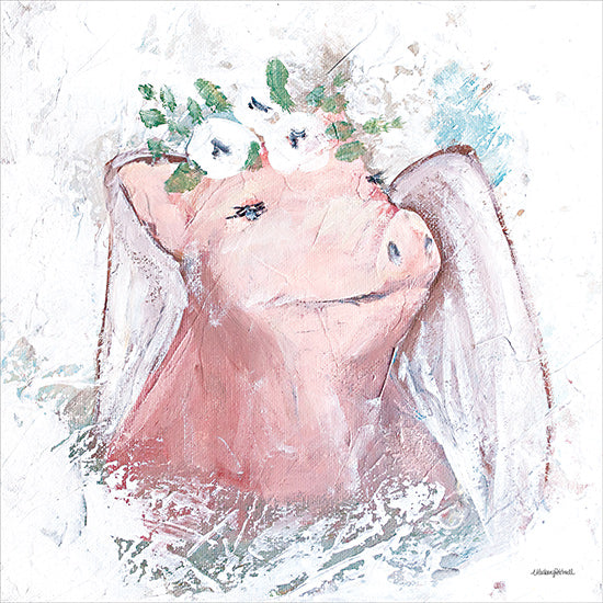 Mackenzie Kissell MKA124 - MKA124 - Pigs Fly - 12x12 Pig, Flowers, Flowers, Whimsical, Portrait, Floral Crown, Flying Pig from Penny Lane