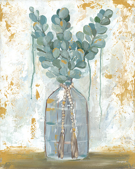 Mackenzie Kissell MKA143 - MKA143 - Eucalyptus Arrangement - 12x16 Abstract, Eucalyptus, Beads, Bohemian, Vase from Penny Lane