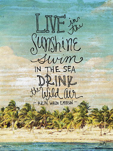 Misty Michelle MMD187 - Live in the Sunshine - Leisure, Palm Tree, Coastal, Inspirational, Signs from Penny Lane Publishing