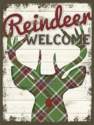 Misty Michelle MMD225 - Reindeer Welcome - Welcome, Reindeer, Holiday, Plaid from Penny Lane Publishing