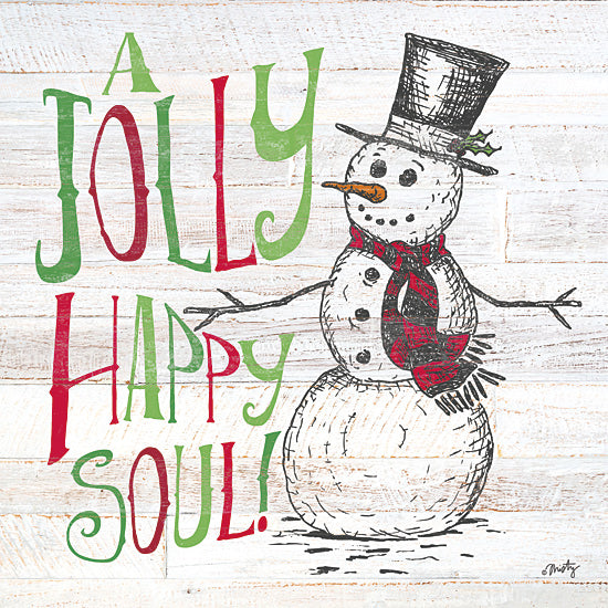 Misty Michelle MMD232 - A Jolly Happy Soul - Typography, Snowman, Winter, Holiday from Penny Lane Publishing