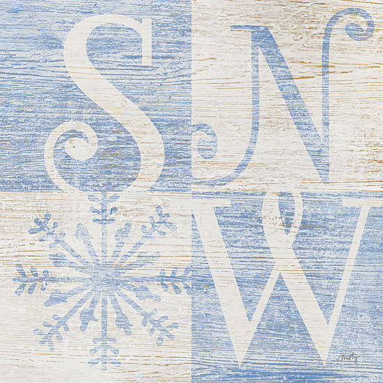 Misty Michelle MMD233 - SNOW - Winter, Snow, Typography, Blue and White from Penny Lane Publishing