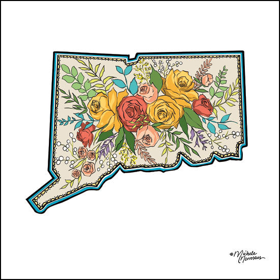 MN137 - Floral Connecticut - 12x12