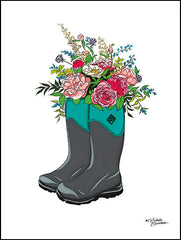 MN151 - Floral Boots - 12x16