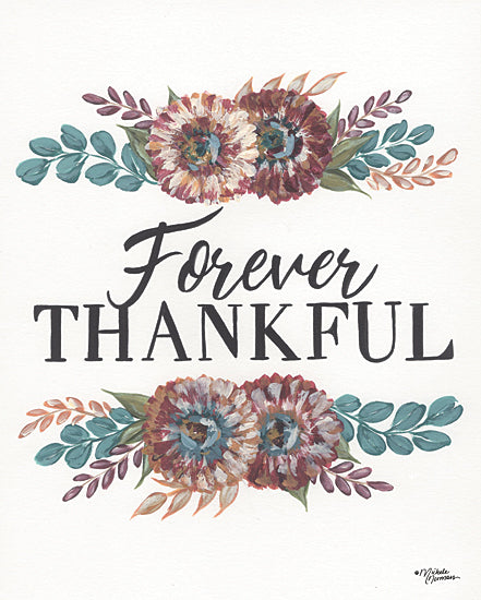 Michele Norman MN228 - MN228 - Forever Thankful - 12x16 Forever Thankful, Thankful, Flowers, Floral Swags, Thanksgiving, Autumn from Penny Lane