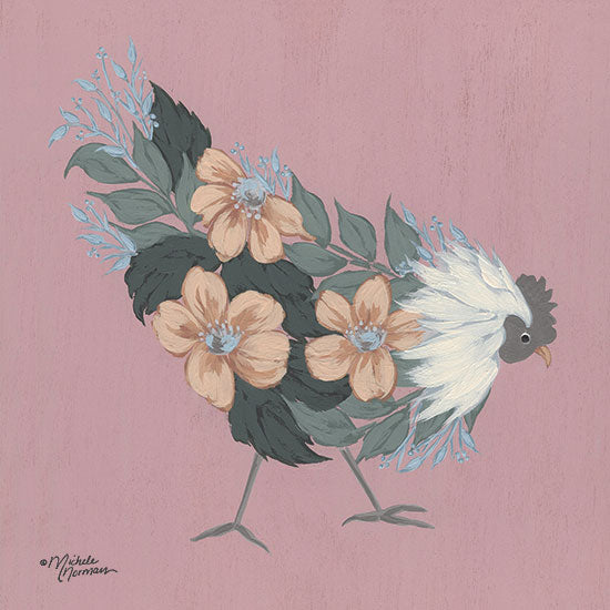 Michele Norman MN260 - MN260 - Rosie     - 12x12 Hen, Chicken, Flowers, Whimsical, French Country from Penny Lane
