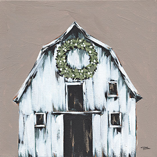 Michele Norman MN298 - MN298 - Joy Barn - 12x12 Barn, White Barn, Wreath, Abstract, Farm from Penny Lane