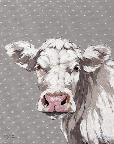 Michele Norman MN341 - MN341 - Francine - 12x16 Cow, Portrait, White Cow from Penny Lane