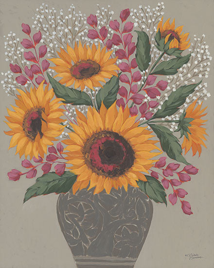 Michele Norman MN355 - MN355 - Sunny Autumn Day - 12x16 Flowers, Sunflowers, Fall, Bouquet, Vase from Penny Lane