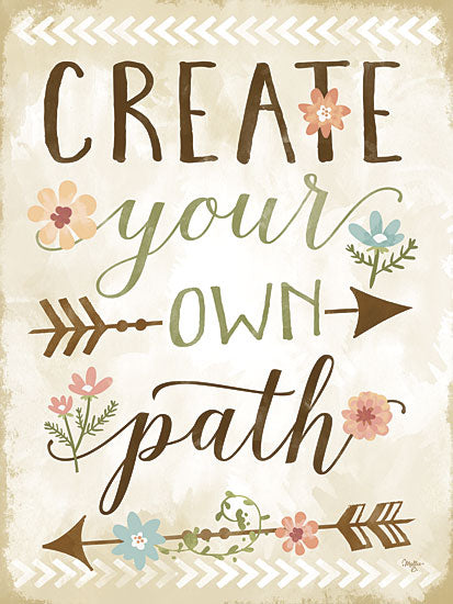 Mollie B. MOL1462 - Create Your Own Path - Path, Arrows, Flowers, Inspirational from Penny Lane Publishing