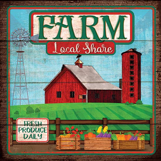 Mollie B. MOL1742 - Farm Loyal Shares - Farm, Barn, Silo, Windmill, Fruits, Vegetables from Penny Lane Publishing