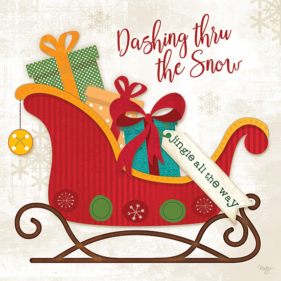 Mollie B. MOL1760 - Dashing Thru the Snow - Holiday, Sleigh, Snow, Signs, Presents from Penny Lane Publishing