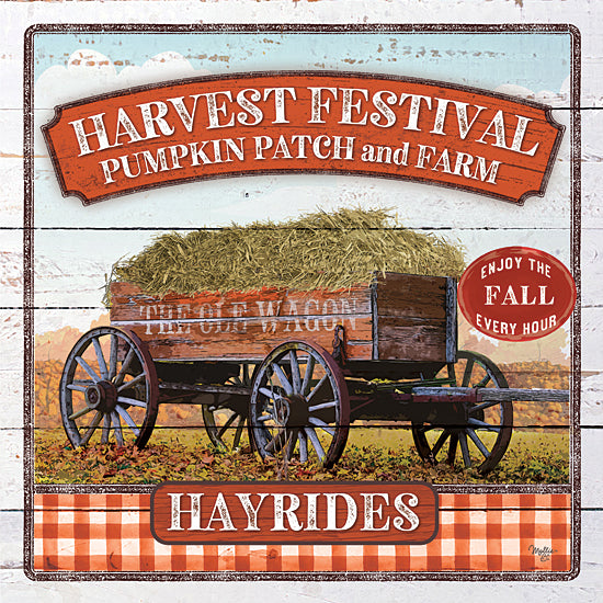 Mollie B. MOL2046 - MOL2046 - Harvest Festival - 12x12 Signs, Typography, Harvest Festival, Fall, Hayrides, Wagon from Penny Lane