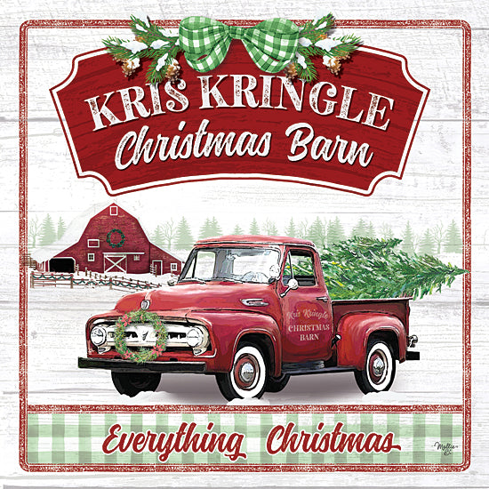 Mollie B. MOL2047 - MOL2047 - Kris Kringle Christmas Barn - 12x12 Signs, Typography, Christmas Tree, Truck, Vintage, Wreath, Barn, Christmas from Penny Lane