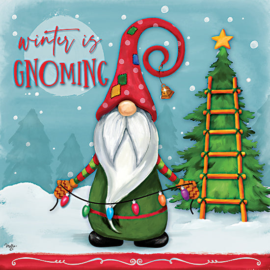 Mollie B. MOL2058 - MOL2058 - Winter is Gnoming - 12x12 Winter, Gnomes, Holidays, Christmas Lights, Signs from Penny Lane