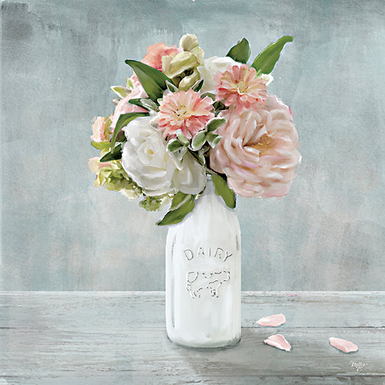 Mollie B. MOL2063 - MOL2063 - Summer Picks I - 12x12 Flowers, Milk Jar, Pink Flowers, Bouquet, Country, Botanical from Penny Lane