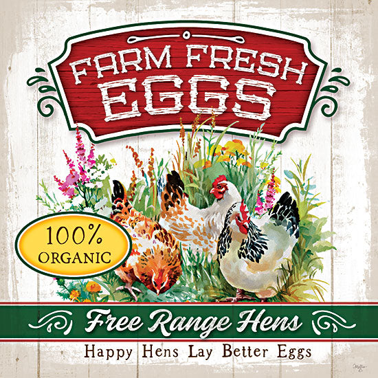Mollie B. MOL2075 - MOL2075 - Fresh Eggs - 12x12 Farm Fresh Eggs, Hens, Chickens, Farm, Signs from Penny Lane