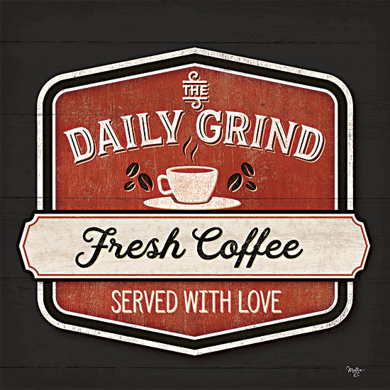 Mollie B. MOL2157 - MOL2157 - The Daily Grind - 12x12 Fresh Coffee, Coffee, Drink, Kitchen, Restaurant, Signs from Penny Lane