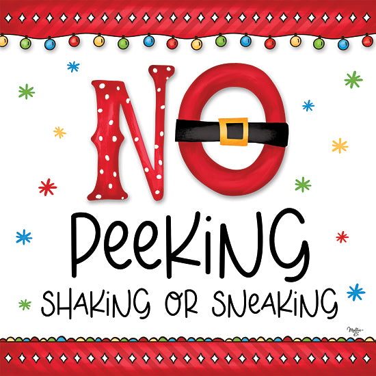 Mollie B. MOL2167 - MOL2167 - No Peeking - 12x12 Christmas, Holidays, Typography, No Peeking, Shaking or Sneaking, Humorous from Penny Lane