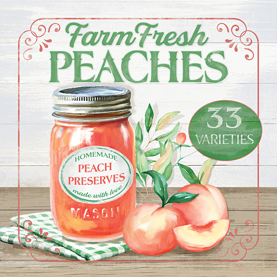 Mollie B. MOL2186 - MOL2186 - Farm Fresh Peaches - 12x12 Farm Fresh Peaches, Peaches, Fruit, Peach Preserves, Country, Kitchen, Signs from Penny Lane