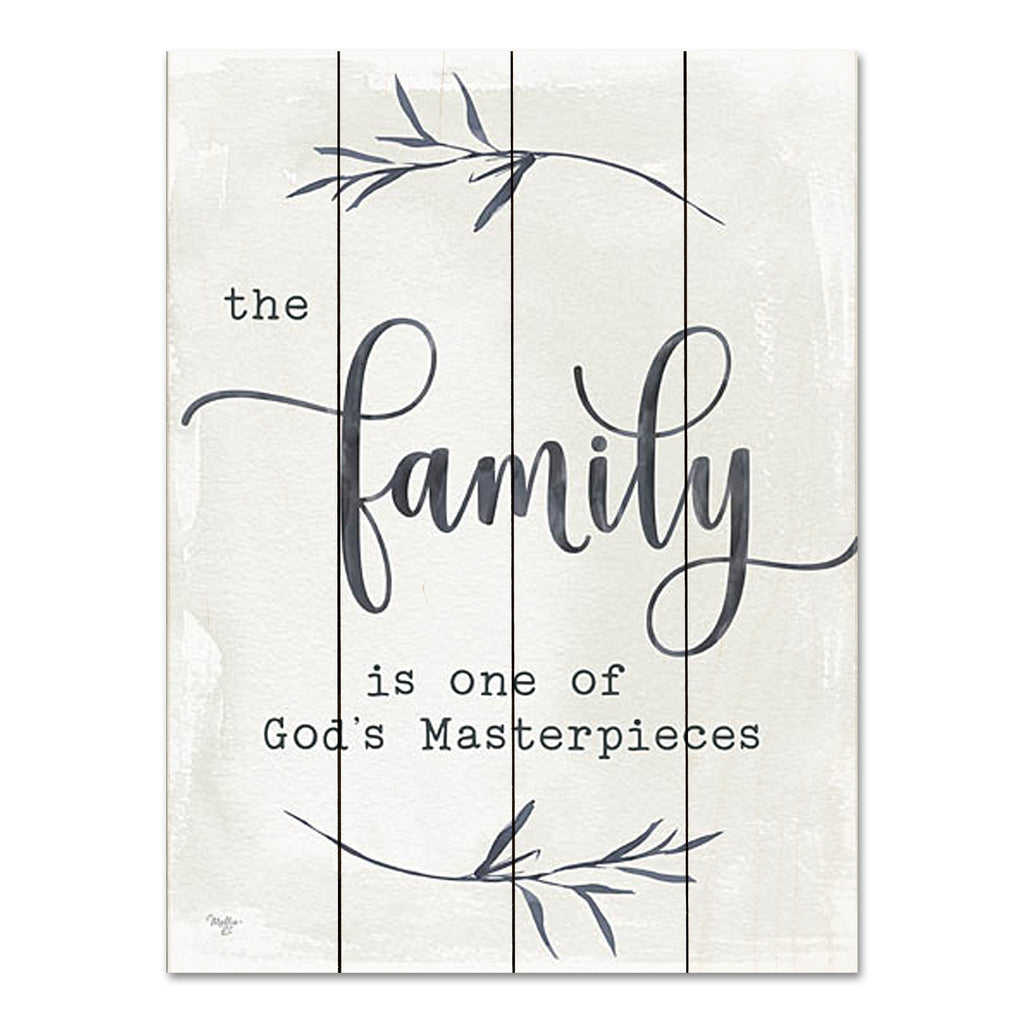 Mollie B. MOL2476PAL - MOL2476PAL - The Family - 12x16 Inspirational, Family, Family is One of God's Masterpieces, Typography, Signs from Penny Lane