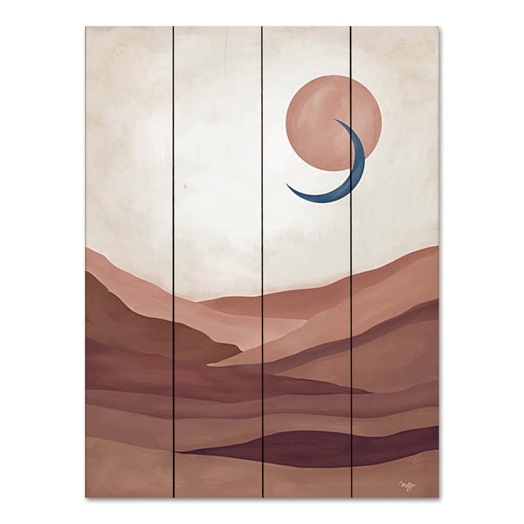 Mollie B. MOL2489PAL - MOL2489PAL - Desert Sun and Moon - 12x16 Abstract, Southwestern, Moon, Sun, Desert, Landscape, Clay Colors, Neutral Palette from Penny Lane