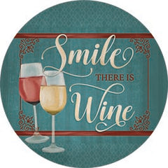 MOL2526RP - Smile There is Wine - 18x18
