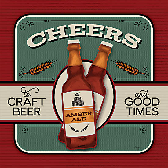 Mollie B. MOL2538 - MOL2538 - Cheers Craft Beer - 12x12 Beer, Bar, Game Room, Craft Beer, Cheers to Craft Beer and Good Times, Typography, Signs, Textual Art, Masculine, Drink,  Whimsical from Penny Lane