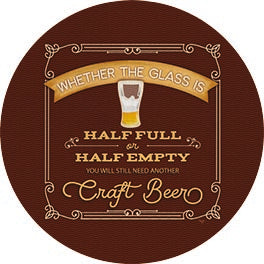 Mollie B. MOL2541RP - MOL2541RP - Half Full or Half Empty Craft Beer - 18x18  from Penny Lane