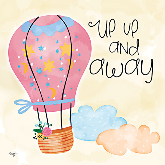 Mollie B. MOL2587 - MOL2587 - Up, Up and Away - 12x12 Children, Inspirational, Up Up and Away, Typography, Signs, Textual Art, Hot Air Balloon, Whimsical from Penny Lane