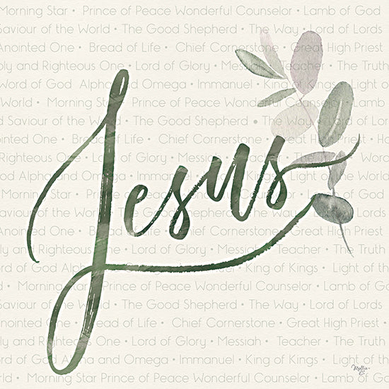 Mollie B. MOL2664 - MOL2664 - Jesus Lord of Glory - 12x12 Religious, Jesus, Typography, Signs, Textual Art, Greenery, Eucalyptus from Penny Lane