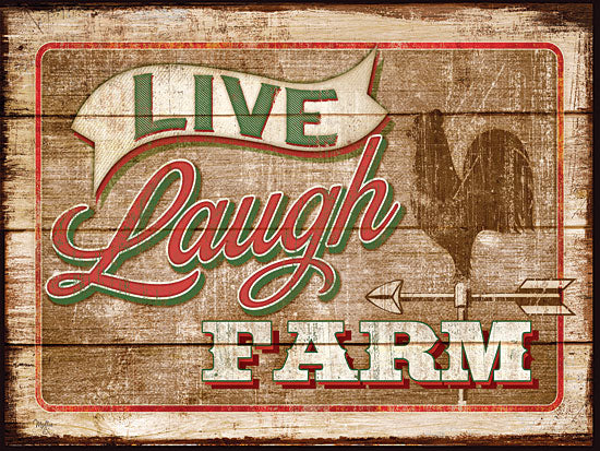 Mollie B. MOL917A- Live, Laugh, Farm - Rooster, Live, Laugh, Farm from Penny Lane Publishing
