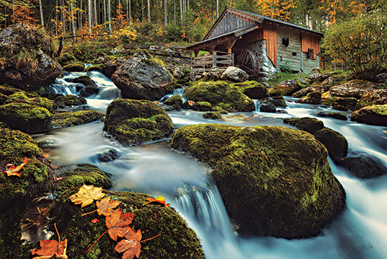 Martin Podt MPP649 - MPP649 - The Mill - 18x12 Mill, River, Rocks, Trees, Photography from Penny Lane