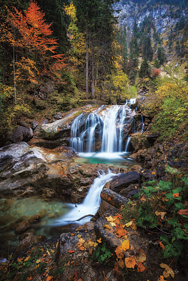 Martin Podt MPP650 - MPP650 - Go With the Flow - 12x18 Waterfall, Trees, Autumn, Leaves, Trees, Photography from Penny Lane