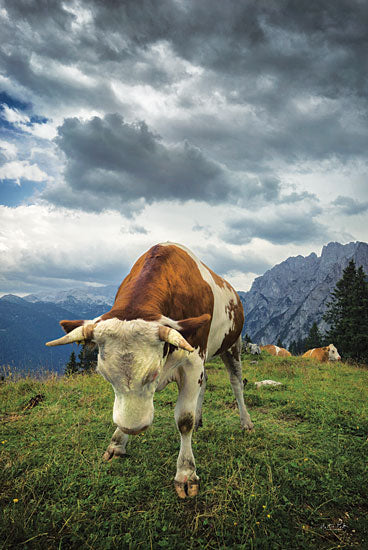 Martin Podt MPP704 - MPP704 - Bowing Cow - 12x18 Cow, Herd, Landscape, Photography, Clouds from Penny Lane