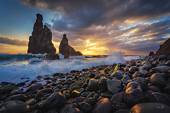 Martin Podt MPP934 - MPP934 - Dynamic Sunrise - 18x12 Photography, Coastal, Ocean, Waves, Rocks, Sunrise, Clouds, Nature, Landscape from Penny Lane