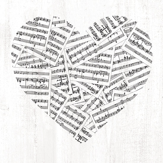 Masey St. Studios MS176 - MS176 - Music is Love - 12x12 Music is Love, Heart, Sheet Music, Music, Music Lover from Penny Lane