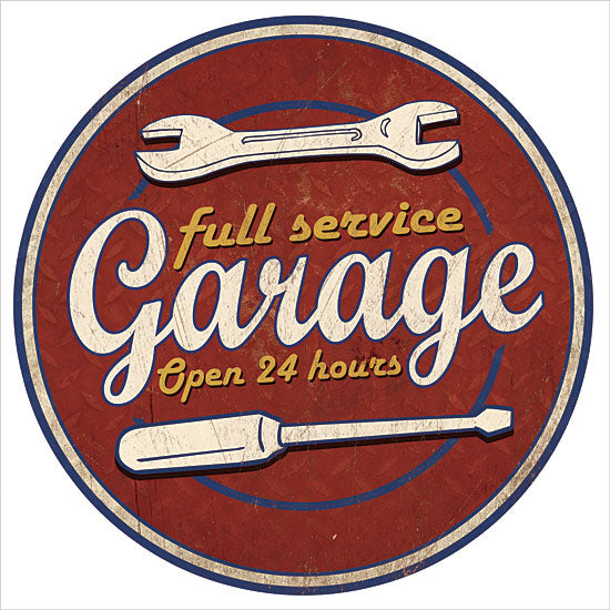Masey St. Studios MS199 - MS199 - Full Service Garage - 12x12 Masculine, Typography, Signs, Full Service Garage, Advertisements, Circle from Penny Lane