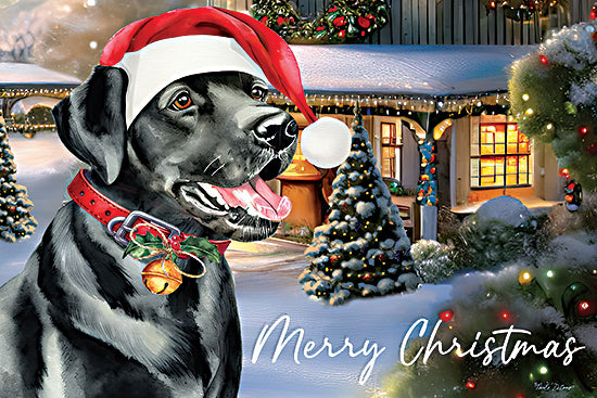 Nicole DeCamp ND272 - ND272 - Merry Christmas Black Lab - 18x12 Christmas, Holidays, Pet, Dog, Black Labrador, Merry Christmas, Typography, Signs, Textual Art, Home, Homestead, Front Porch, Winter, Snow, Christmas Lights from Penny Lane