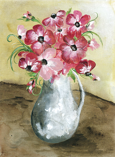 Julie Norkus NOR123 - NOR123 - Poppy Pitcher - 12x16 Flowers, Poppies, Pink Flowers, Pitcher, Still Life from Penny Lane