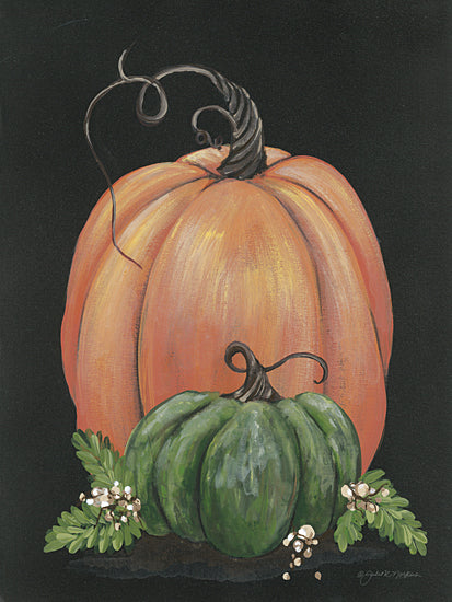 Julie Norkus NOR166 - NOR166 - Pumpkin and Talloberry - 12x16 Pumpkin, Autumn, Talloberries, Still Life, Dark Background from Penny Lane