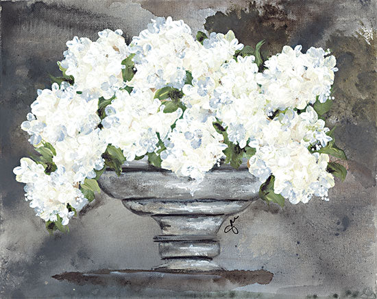 Julie Norkus NOR194 - NOR194 - Snowball Hydrangeas I - 16x12 Snowball Hydrangeas, Hydrangeas, Flowers, White Flowers, Vase, Abstract from Penny Lane