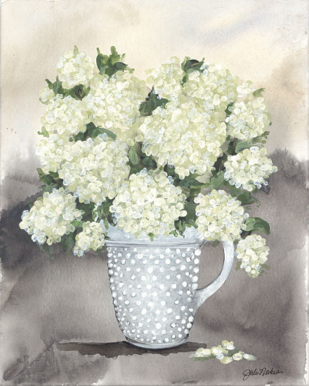 Julie Norkus NOR215 - NOR215 - Hobnail Hydrangeas - 12x16 Hydrangeas, White Flowers, Flowers, Hobnail Vase, White Vase, Bouquet, Blooms, Botanical from Penny Lane