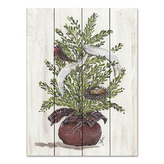 NOR225PAL - Burlap Tree with Birdie & Nest - 12x16