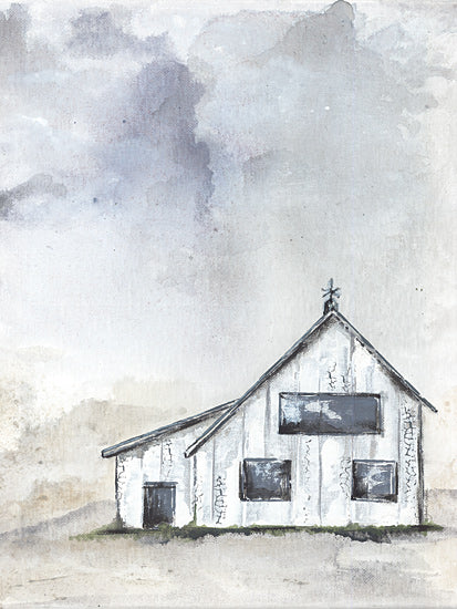 Julie Norkus NOR242 - NOR242 - Haven Mini Prairie - 12x16 Abstract, Barn, White Barn, Farm, Simplistic from Penny Lane