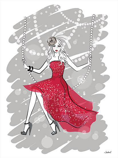 Martina Pavlova PAV278 - PAV278 - Festive Swing - 12x16 Woman, Dress, Pearl Swing, Fashion, Tween from Penny Lane