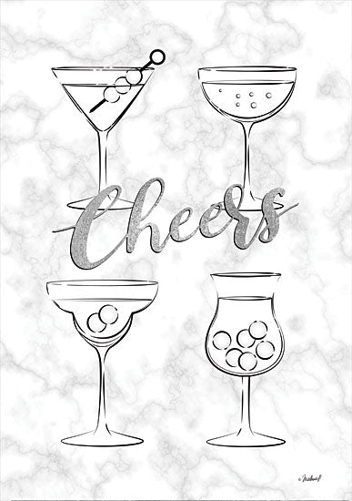 Martina Pavlova PAV348 - PAV348 - Cheers   - 12x16 Cheers, Cocktails, Glasses, Bars, Lounge, Signs from Penny Lane