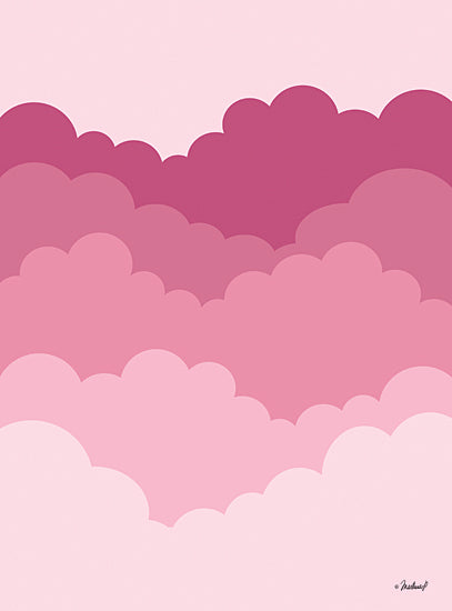 Martina Pavlova PAV410 - PAV410 - Pink Clouds    - 12x16 Pink Clouds, Clouds, Girls from Penny Lane